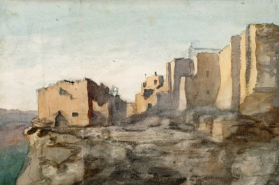 Moqui-Dorf-Klippenwohnungen, Arizona, 1869-71 von Vincent Colyer